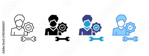 Skills icon set multiple style collection