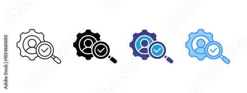 Talent Recognition icon set multiple style collection