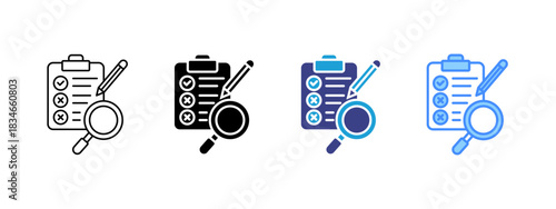 Evaluation icon set multiple style collection