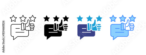 Positive Review  icon set multiple style collection