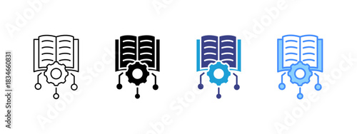 Learning   icon set multiple style collection