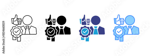 Recommendation  icon set multiple style collection