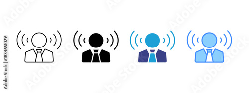 Awareness icon set multiple style collection