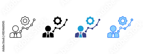 Performance icon set multiple style collection