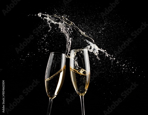 Champagne Splash Celebration Toast
