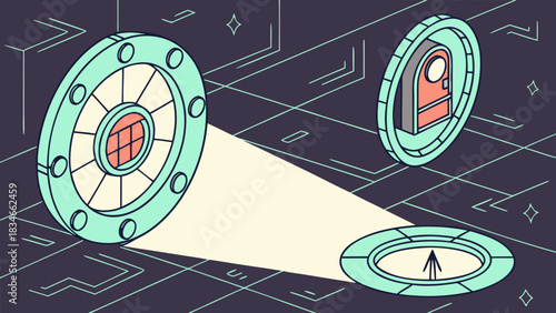 Futuristic Digital Data Technology Connection Access Concept with vector illustration