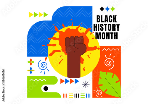 Black History Month Vector Illustration to Commemorate the Great Struggle and Contributions of the Black Community in the African American Holiday