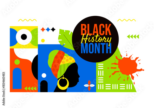 Black History Month Vector Illustration to Commemorate the Great Struggle and Contributions of the Black Community in the African American Holiday