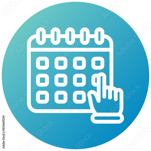 Date Picker Icon Mini Illustration Icon. Use For Modern Concept, Print, Ui, Ux Kit, Web And App Development. Vector Related To Office, Education, Examination And More