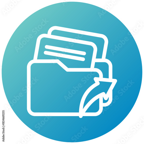 Export Icon Mini Illustration Icon. Use For Modern Concept, Print, Ui, Ux Kit, Web And App Development. Vector Related To Office, Education, Examination And More