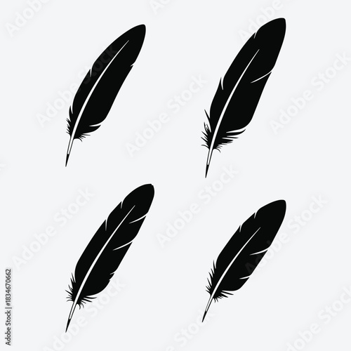 Abstract Feather Line Art Bundle
