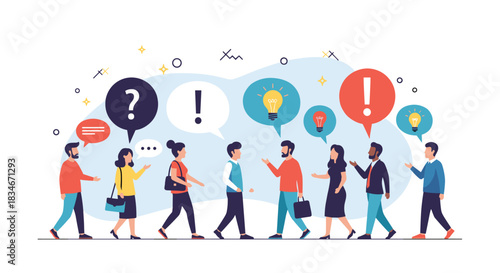 Diverse group of people discussing ideas and problems together in a collaborative meeting.