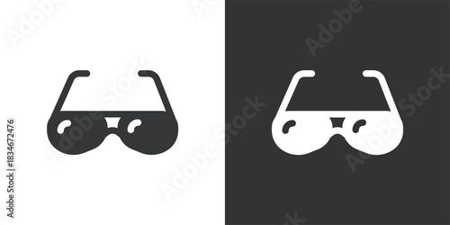 Sunglasses icon. Solid glyph series icon