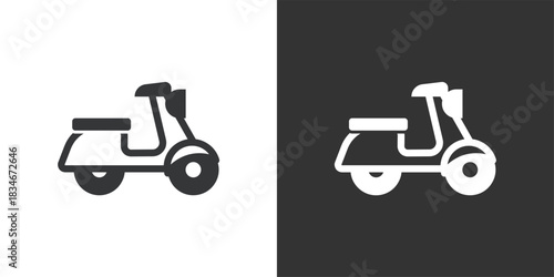 Scooter icon. Solid glyph series icon