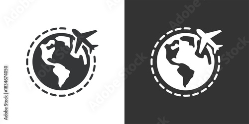 Global Travel icon. Solid glyph series icon
