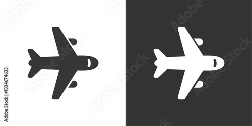 Airplane icon. Solid glyph series icon