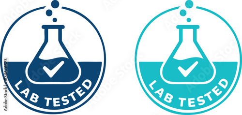 Official Lab Tested quality certification badge icon for product verification and assurance seal isolated PNG with Transparent Background