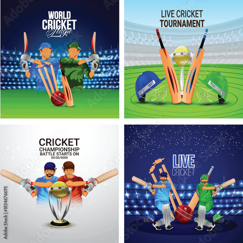 Cricket League Tournament Artwork