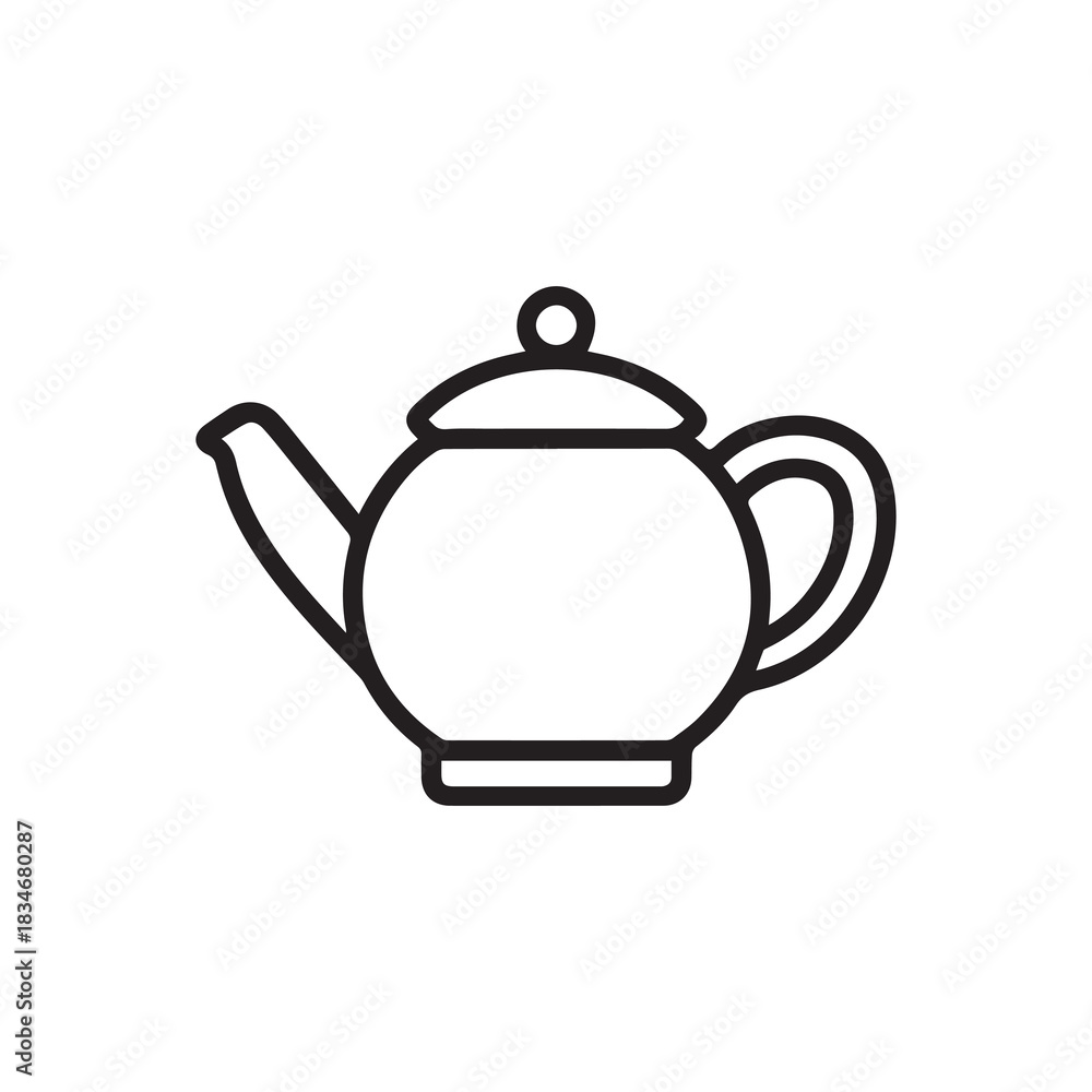 Obraz premium Tea Pot icon.Hot drink water natural food vector design.