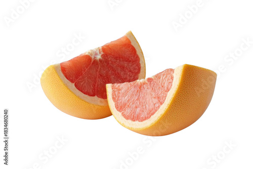 grapefruit slices reveal juicy texture with citrus flavor and fresh theme.