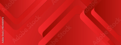 modern red geometrics shapes on abstract gradient background
