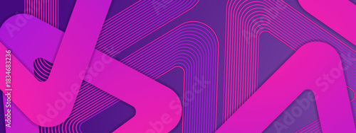 Vibrant Pink And Purple Abstract Geometric Design Background