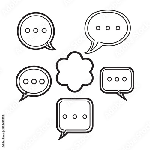 Bubble tax chat box communication media vector design.