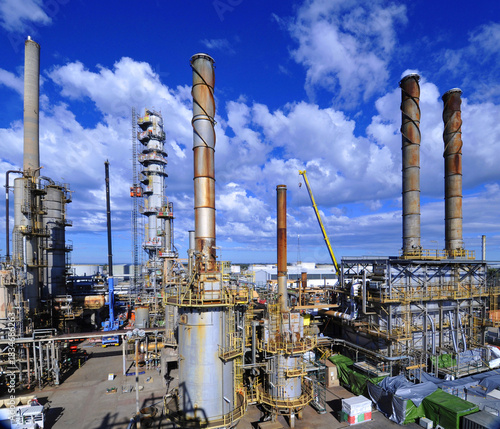 Shutdown and construction at Altona refinery in south west Melbourne Victoria