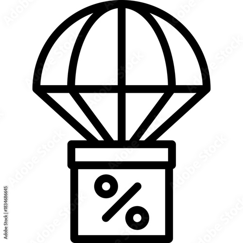 sale icon illustration design with outline