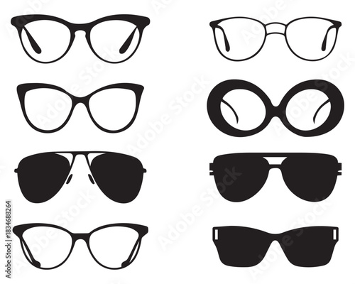 Sunglasses black icon fashion stylish eye classic beautiful background design.