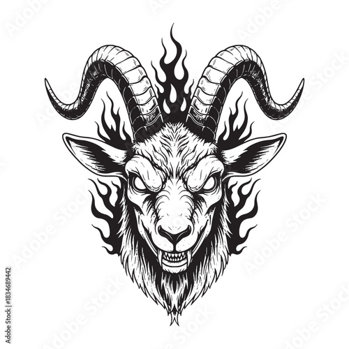 Devil Goat Demon Gothic Illustration