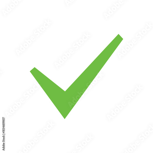 Right check mark green icon. Approved select choose design.
