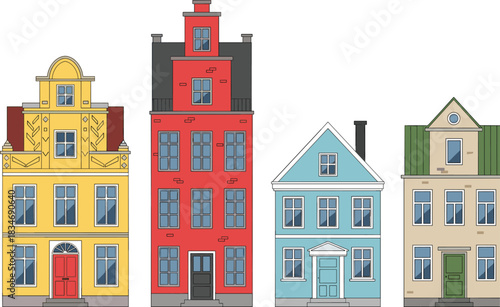 Vintage street lamp and kerosene lantern vector illustration set, antique wall sconce sketch, retro oil light collection.