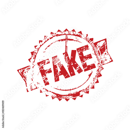 stamp Fake grunge text mark template tag red paper message frame design.