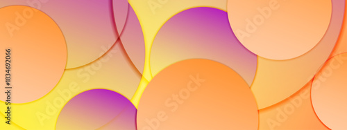 Modern Geometric Background With Gradient Color Shapes