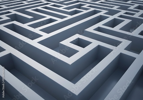 Wallpaper Mural Abstract maze labyrinth structure, representing complexity and challenge Torontodigital.ca