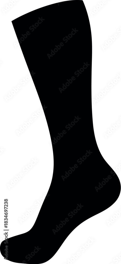 Naklejka premium Classic christmas stocking with a rounded toe design