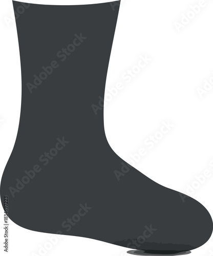 Classic christmas stocking with a rounded toe design