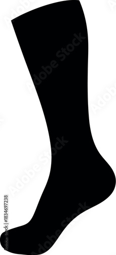 Classic christmas stocking with a rounded toe design