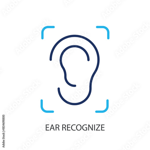 Ear recognize thin line icons. Original vector illustration.