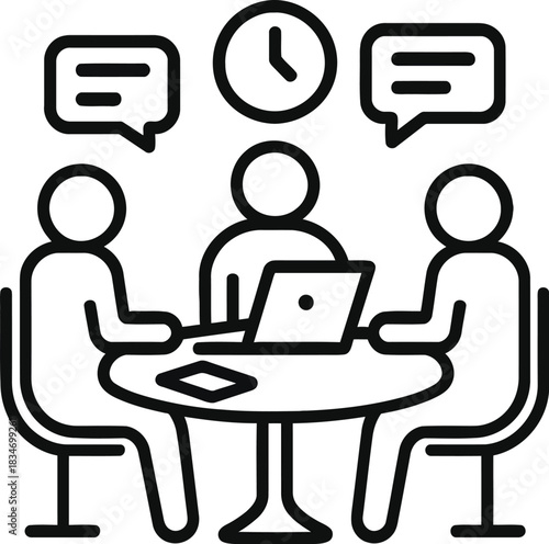 Flat Design Business Meeting Illustration