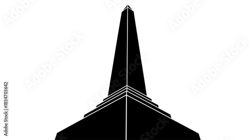 Monumental Architectural Landmark Silhouette, A Symbol of Grandeur and Historical Significance