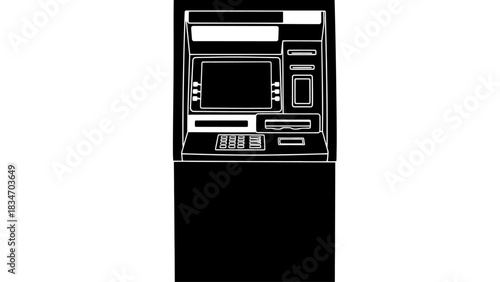 ATM machine icon for financial transactions and cash withdrawal services