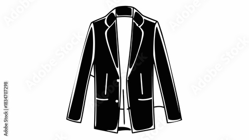 Sophisticated blazer illustration for modern style guides, fashion design templates, and professional branding projects, showcasing elegance and tailoring