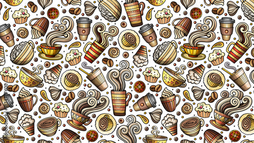 coffe time patern vector