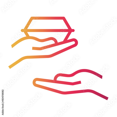 donation Line Gradient Icon