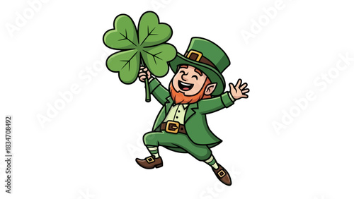 Joyful Leprechaun Celebrating St