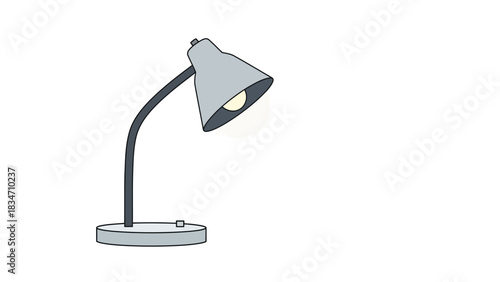 Modern desk lamp illuminating creativity, perfect for study, workspace, or design mockups, adding a clean and minimalist touch to any project.