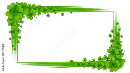 Elegant Green Shamrock Frame Perfect for St