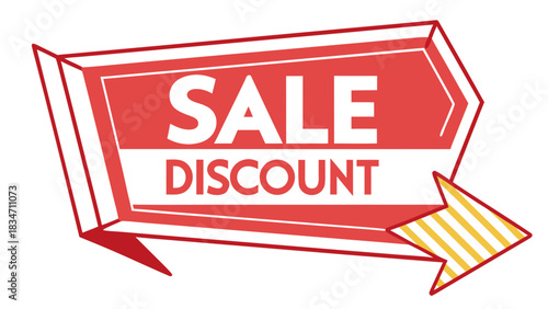 Hurry and Save Big with This Bold Sale Discount Arrow Sign for Eye-Catching Promotions and Limited-Time Offers, Attract Customers and Boost Sales Now!